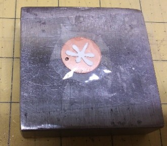 Judy Larson's No Rolling Mill- No Problem - , Metalwork, Stamping, Stamps, Design,  use wide clear packing tape to hold the metal
